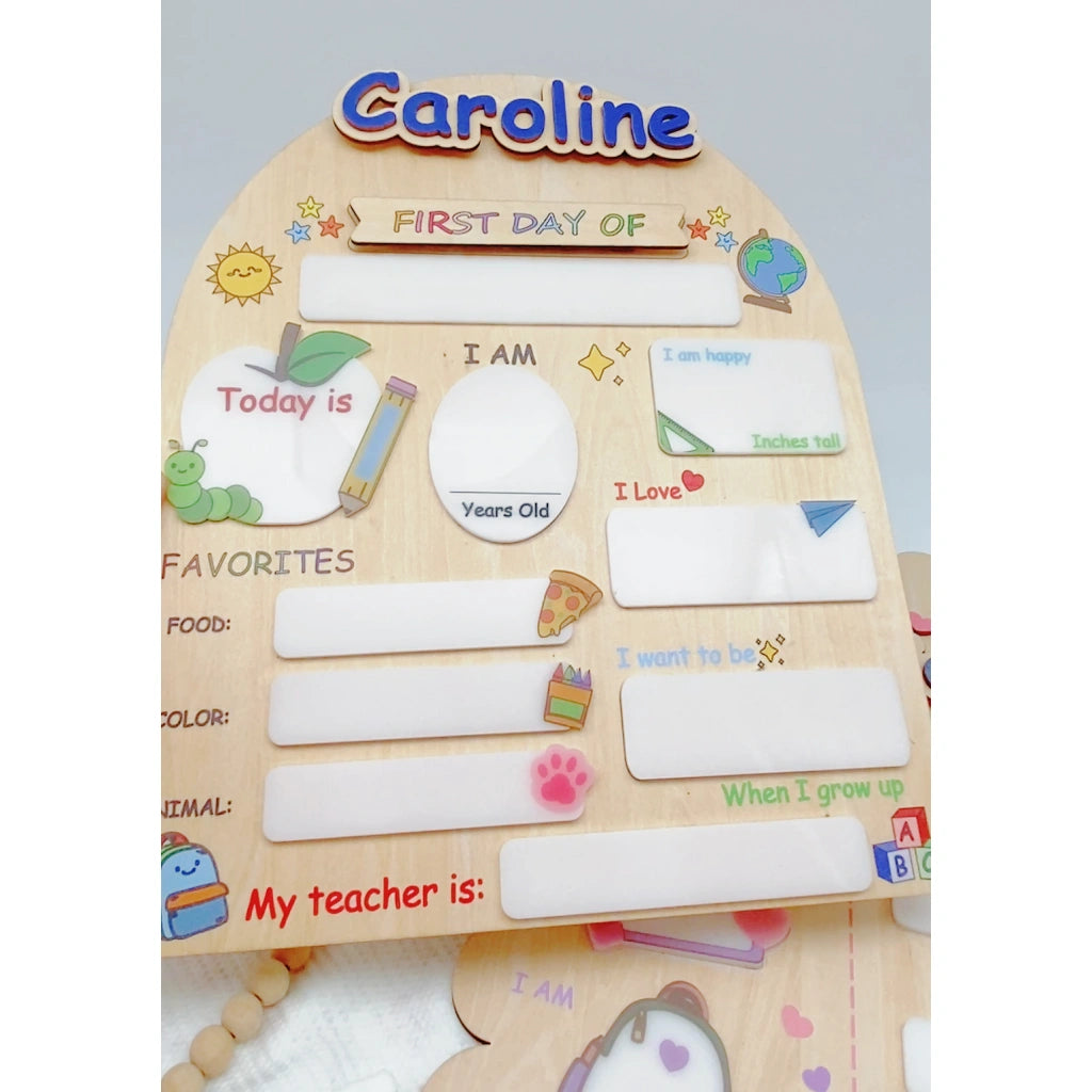 Personalized First + Last Day of School Sign