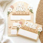 Floral First Day of School Sign