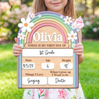 Rainbow First Day of School Sign