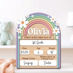 Rainbow First Day of School Sign