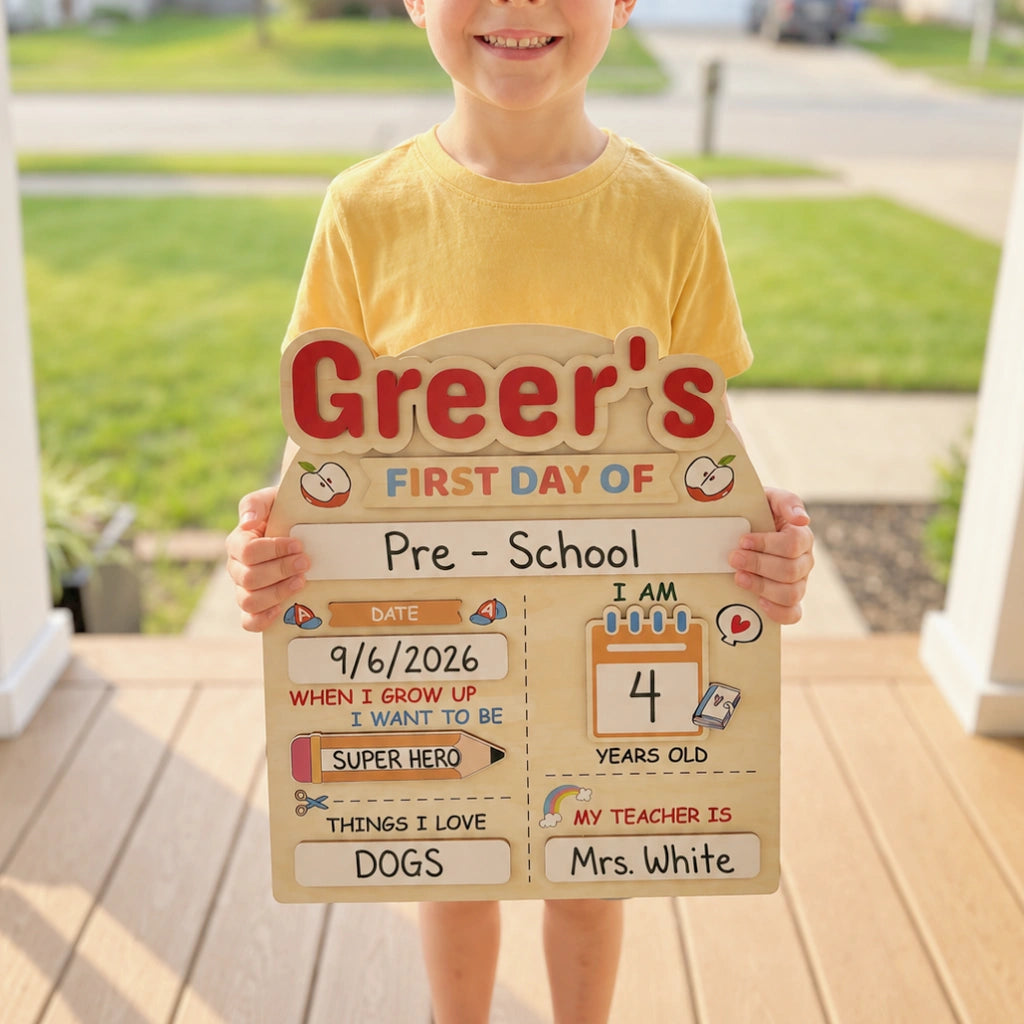 Personalized Back To School Photo Board