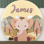 Panneau de nom d'animal des bois