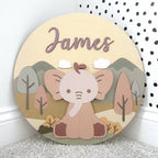 Panneau de nom d'animal des bois
